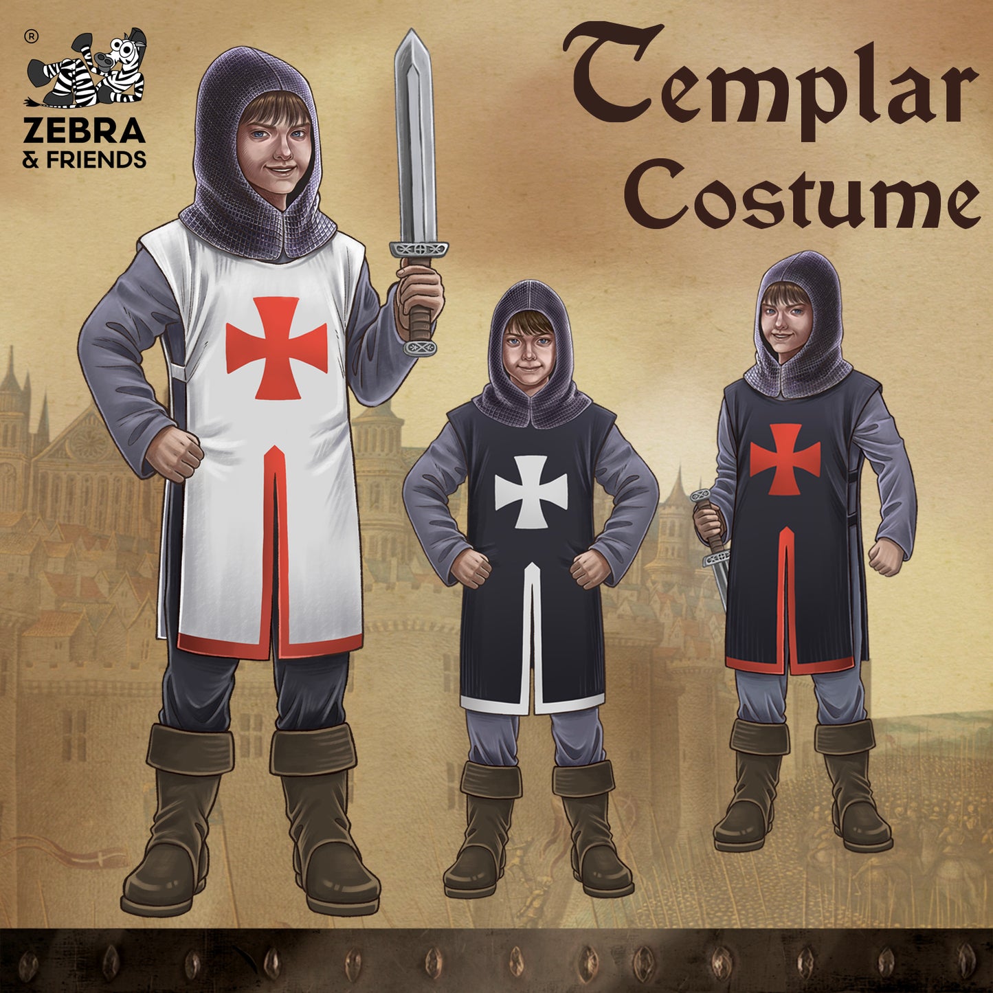 1796-1 TEMPLAR WHITE RED