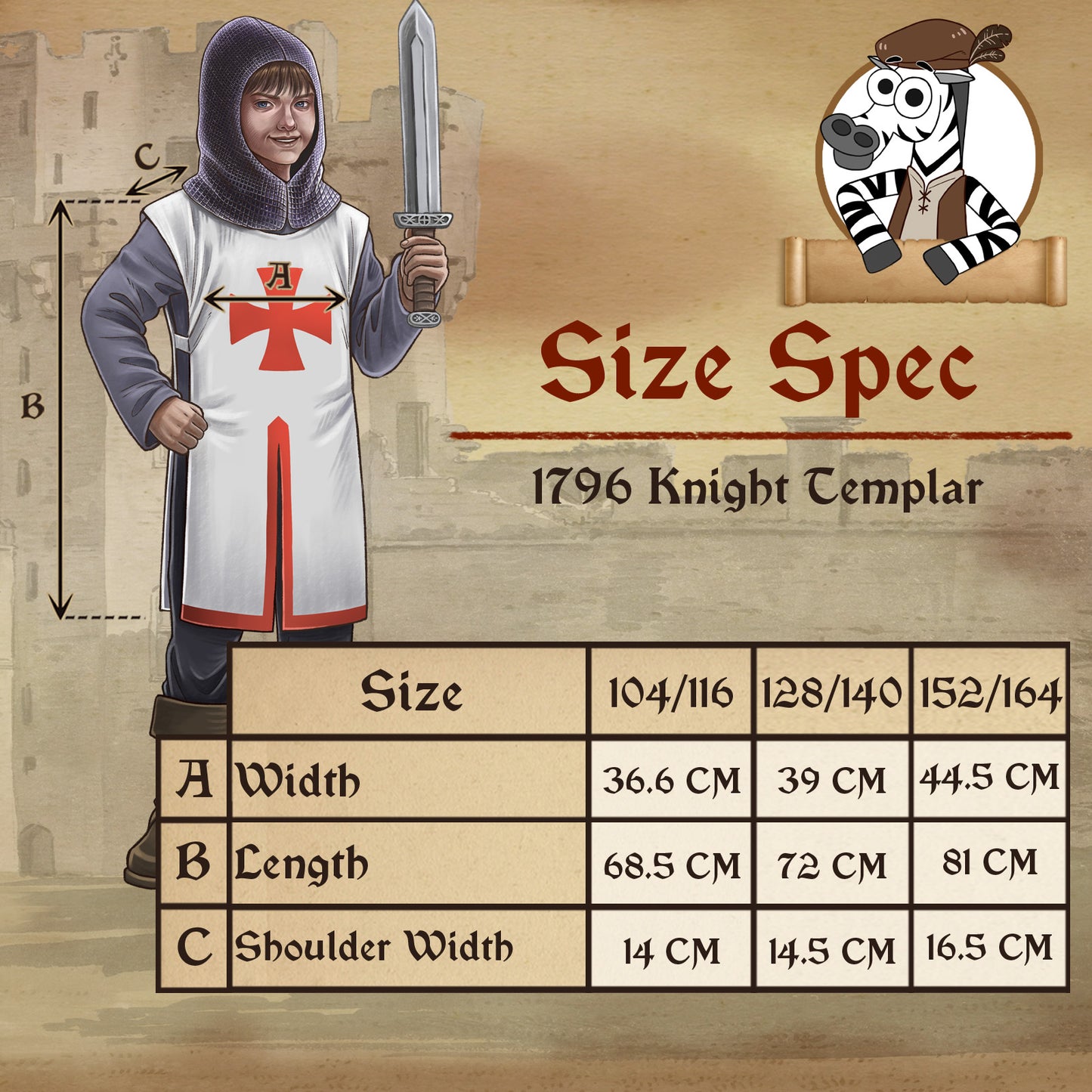 1796-1 TEMPLAR WHITE RED