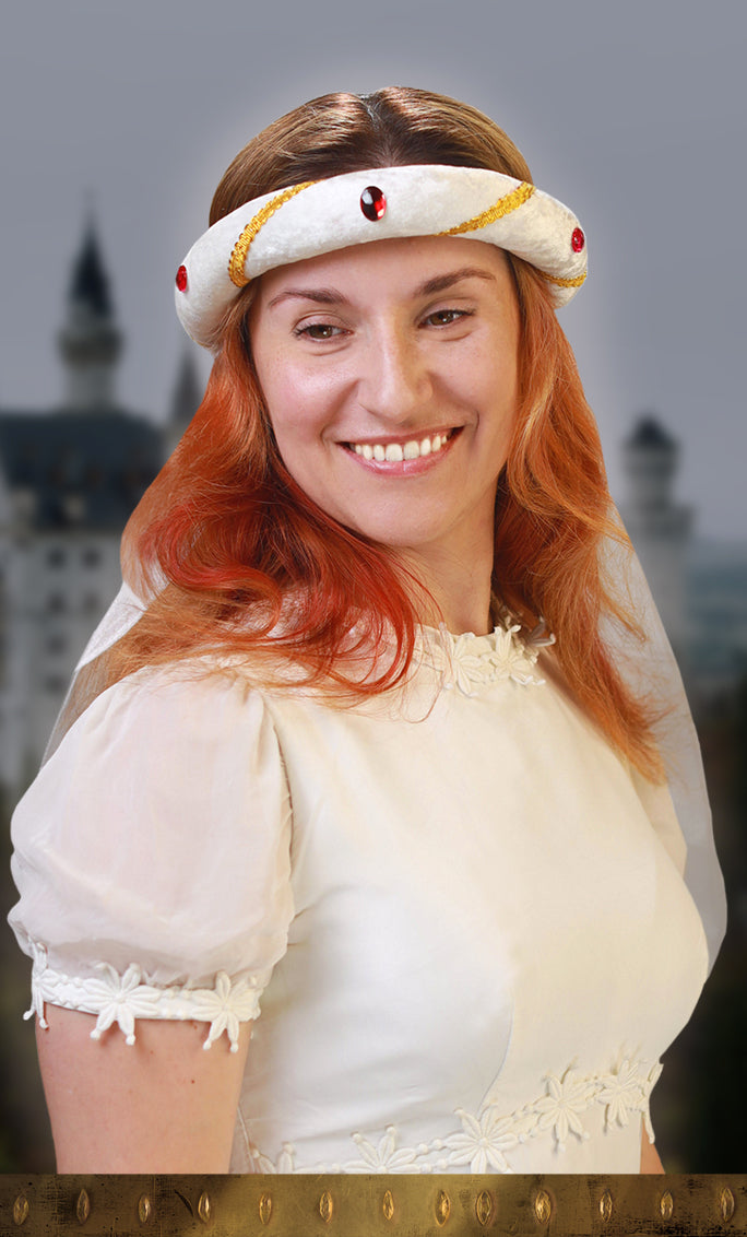 3712/1 MEDIEVAL TIARA ROSALIN WHITE