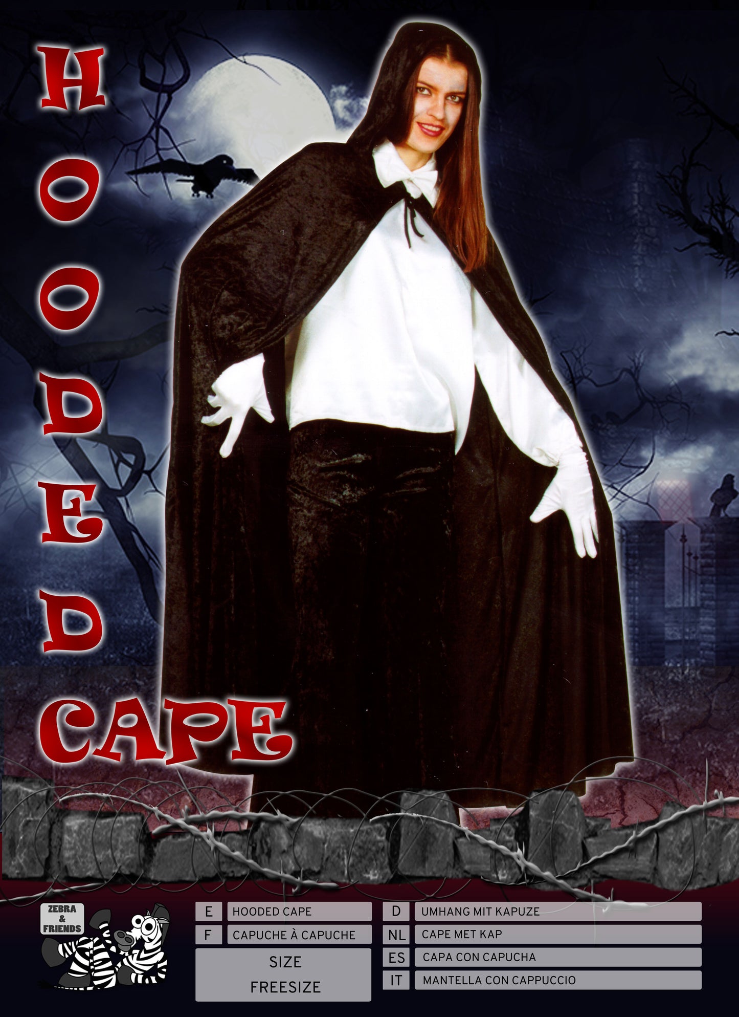 1006/1 HOODED CAPE BLACK