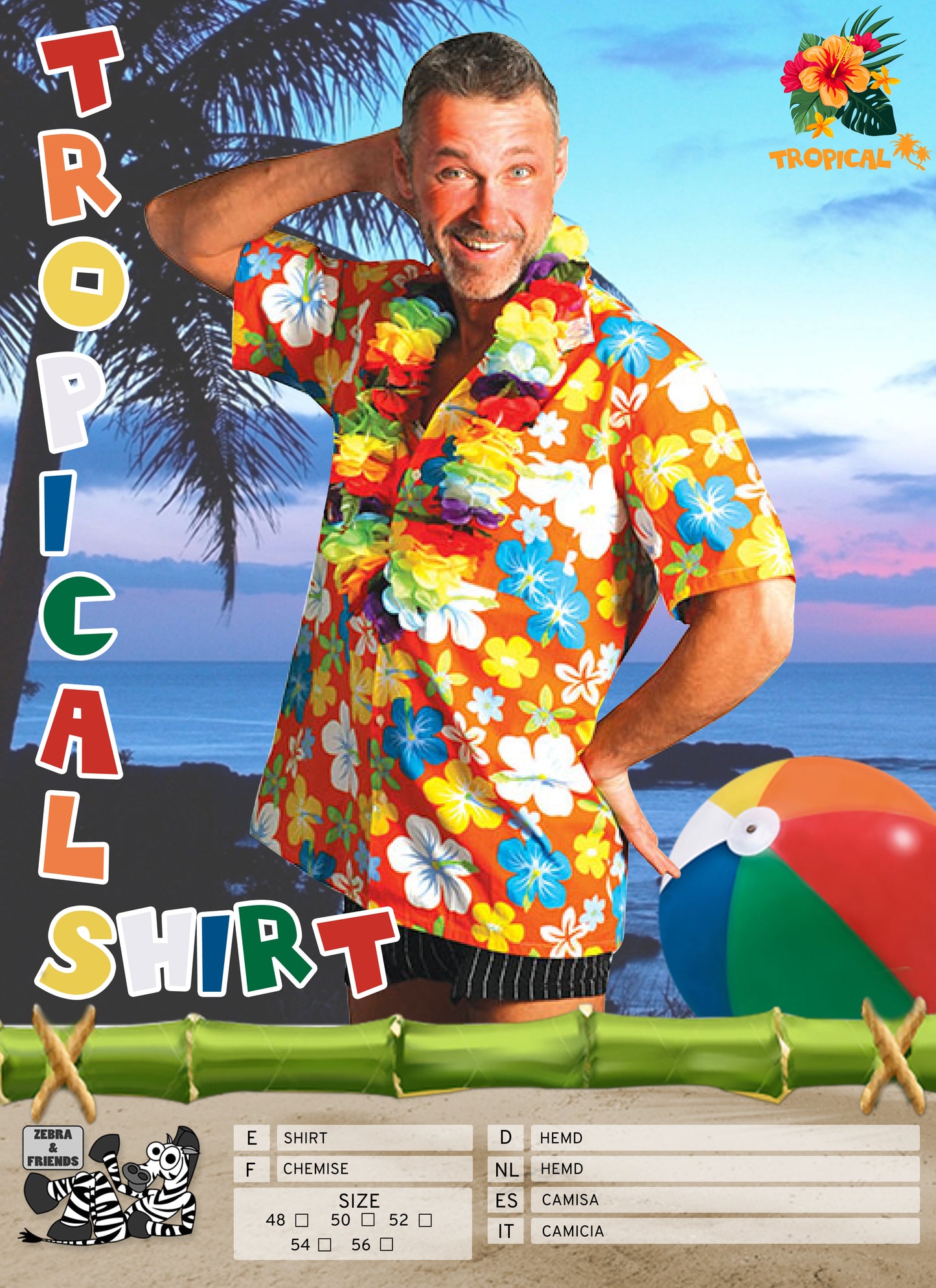 1108 TROPICAL SHIRT FOR MEN