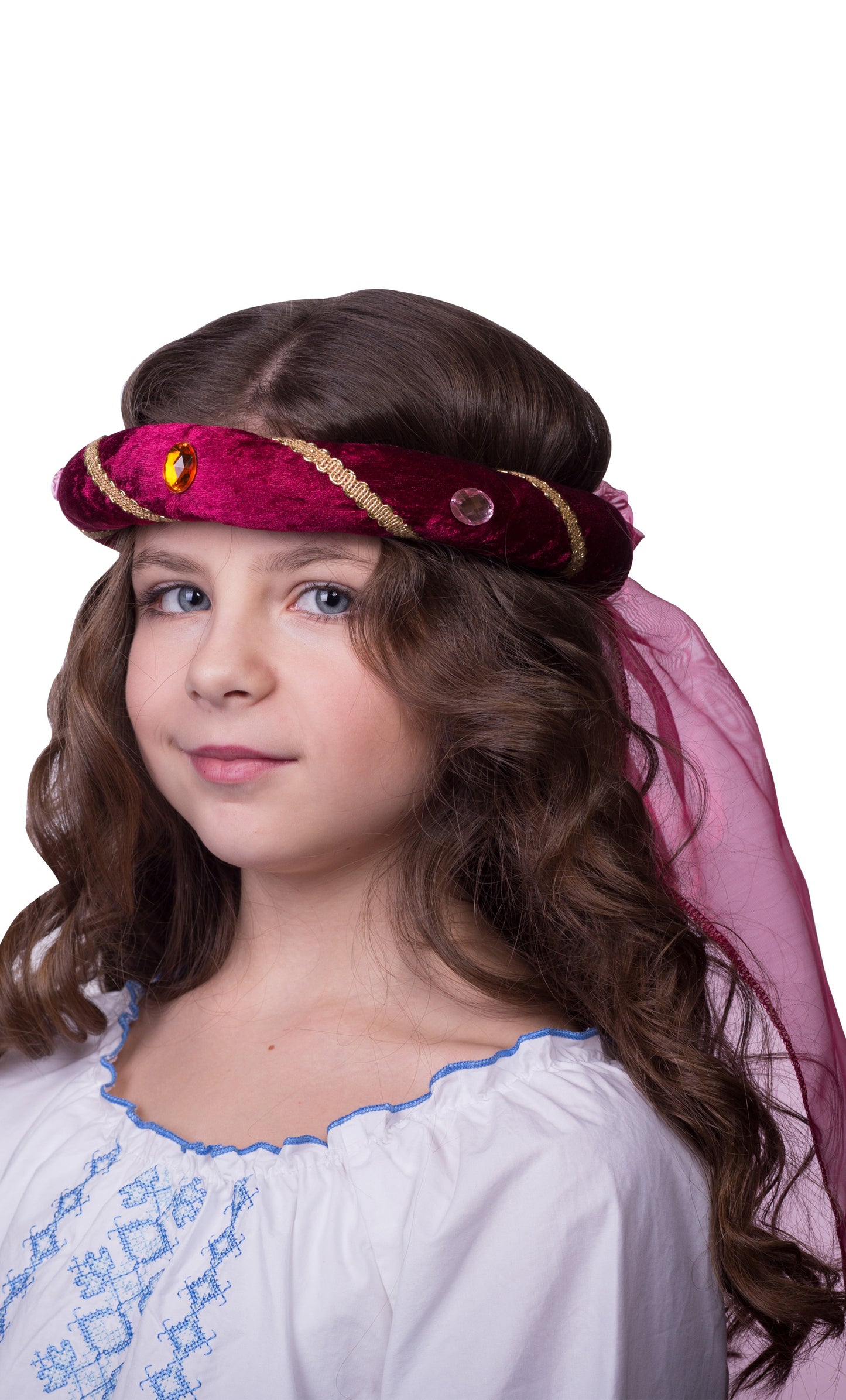 3712/8 MEDIEVAL TIARA ROSALIN BURGUNDI