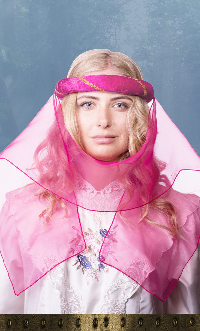 3711/6 MEDIEVAL TIARA FUCHSIA ADULT