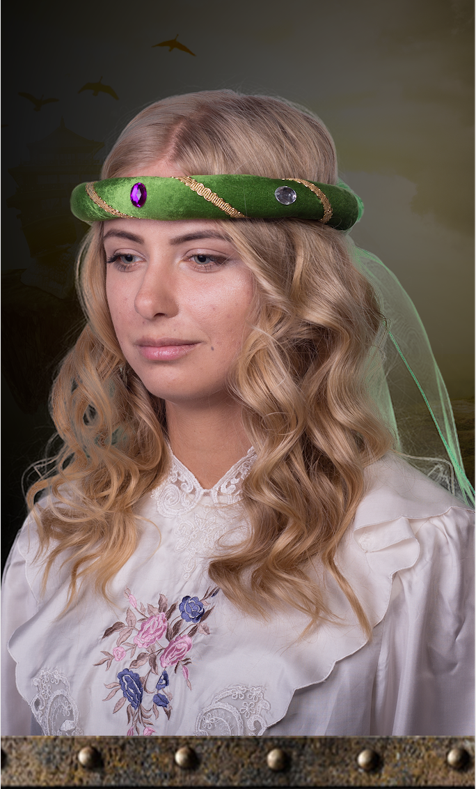 3712/3 MEDIEVAL TIARA ROSALIN GREEN