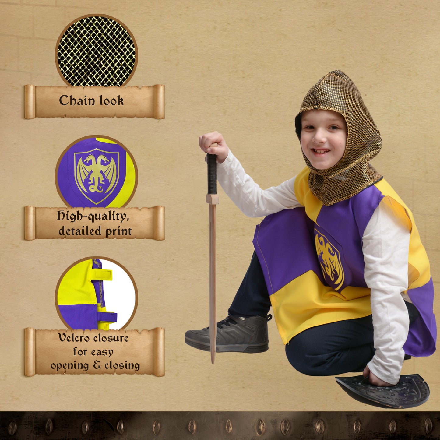 1835/1 KNIGHT EDWARD PURPLE YELLOW