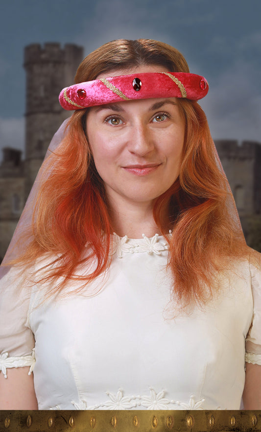 3712/6 MEDIEVAL TIARA ROSALIN FUCHSIA