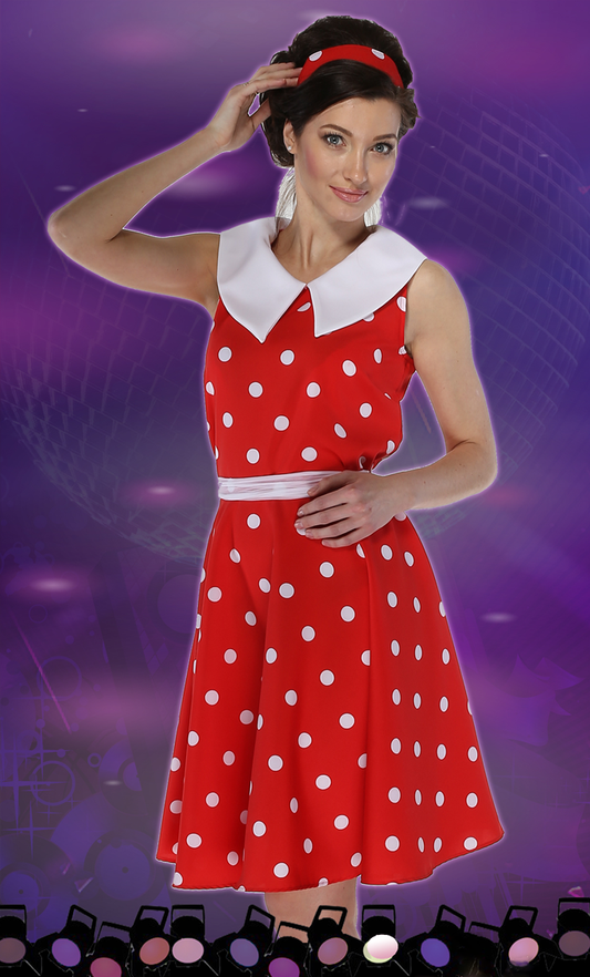 1202 ROCK & ROLL DRESS RED