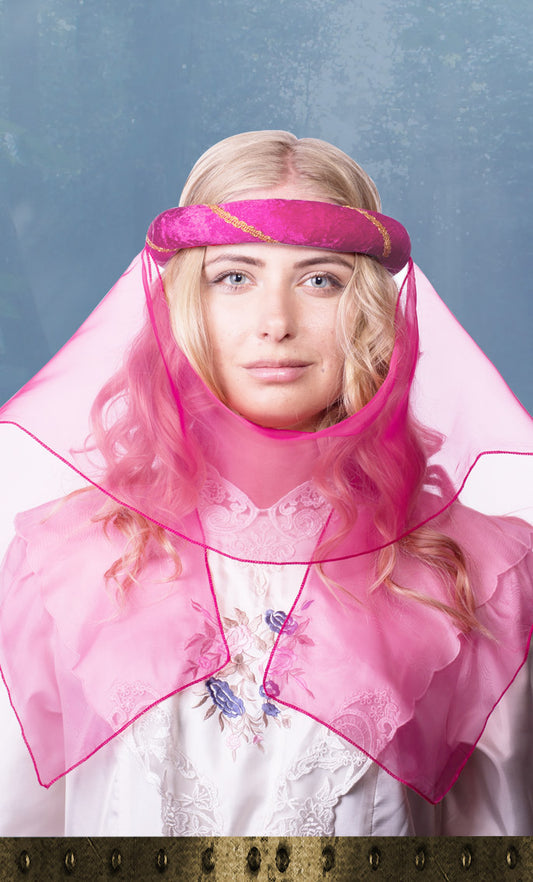 3711/6 MEDIEVAL TIARA FUCHSIA ADULT