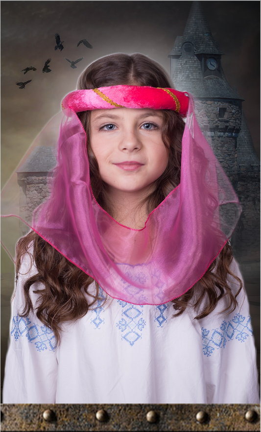 3710/6 MEDIEVAL TIARA FUCHSIA CHILD