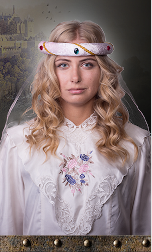 3712/5 MEDIEVAL TIARA ROSALIN LIGHT PINK