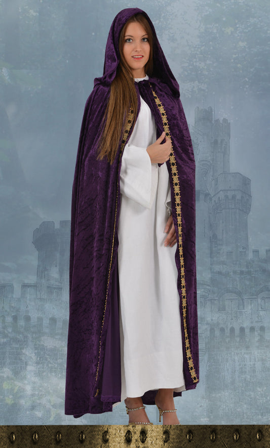 1017 DELUXE MEDIEVAL CAPE  PURPLE